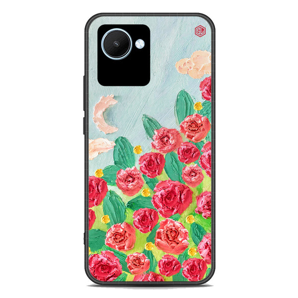 Floral Series Soft Phone Case - Premium Glass Case - Design 10 - Realme C30