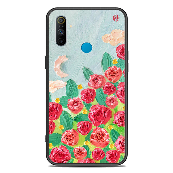 Floral Series Soft Phone Case - Premium Glass Case - Design 10 - Realme C3