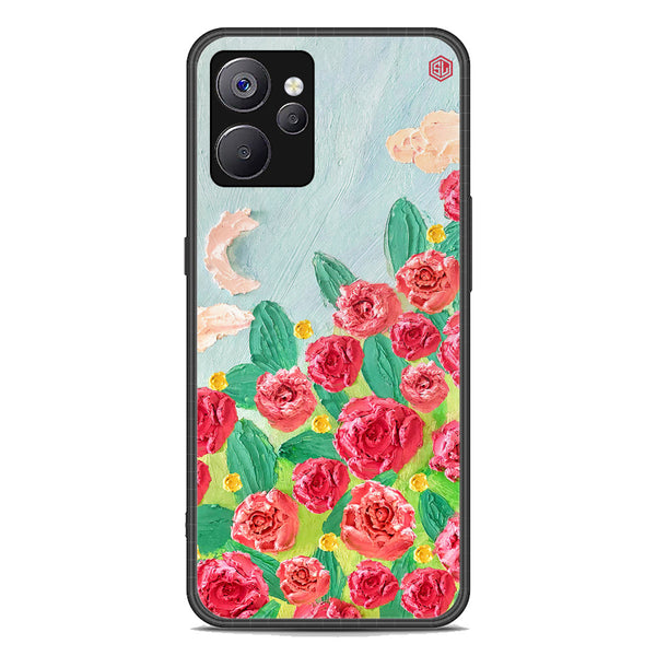 Floral Series Soft Phone Case - Premium Glass Case - Design 10 - Realme 10T