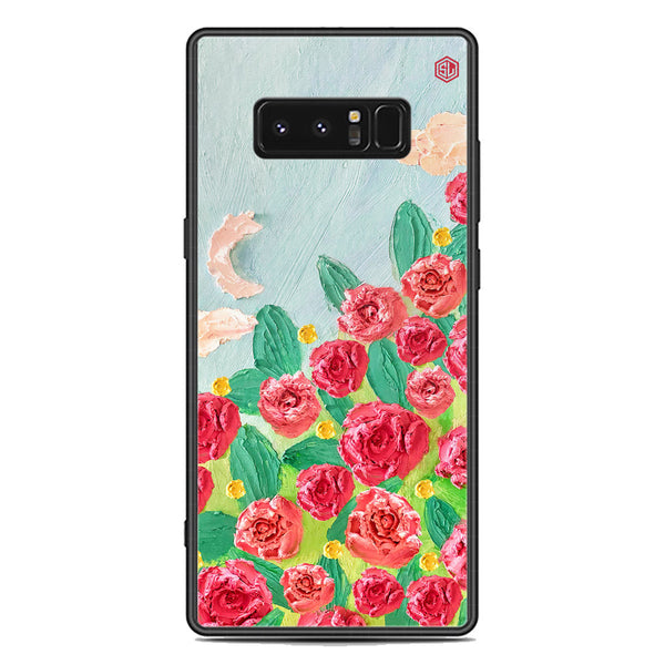 Floral Series Soft Phone Case - Premium Glass Case - Design 10 - Samsung Galaxy Note 8