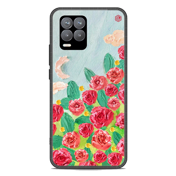 Floral Series Soft Phone Case - Premium Glass Case - Design 10 - Realme 8 Pro