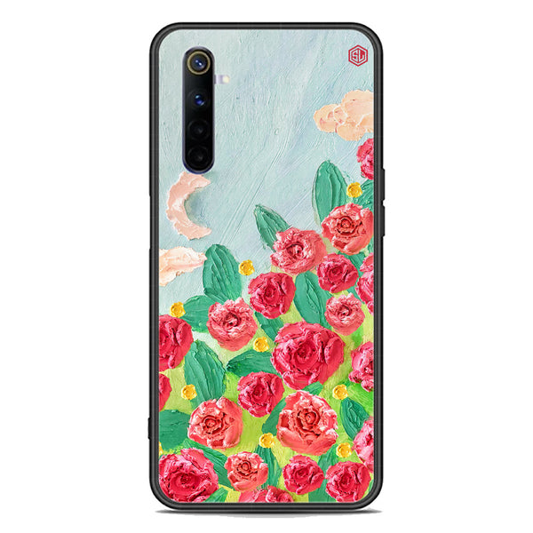Floral Series Soft Phone Case - Premium Glass Case - Design 10 - Realme 6