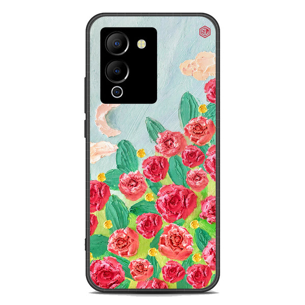 Floral Series Soft Phone Case - Premium Glass Case - Design 10 - Infinix Note 12 G96