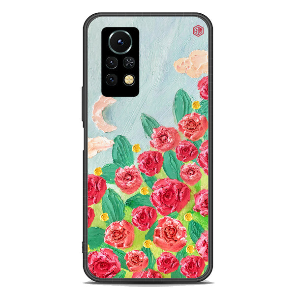 Floral Series Soft Phone Case - Premium Glass Case - Design 10 - Infinix Note 11s