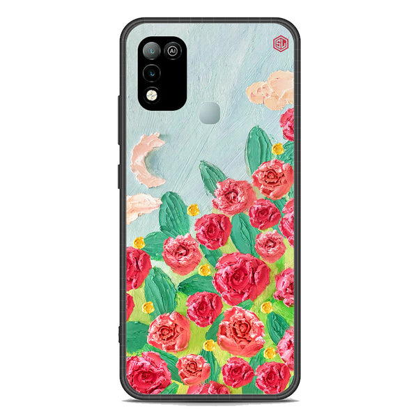 Floral Series Soft Phone Case - Premium Glass Case - Design 10 - Infinix Hot 10 Play
