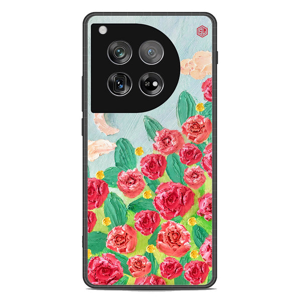 Floral Series Soft Phone Case - Premium Glass Case - Design 10 - OnePlus 12