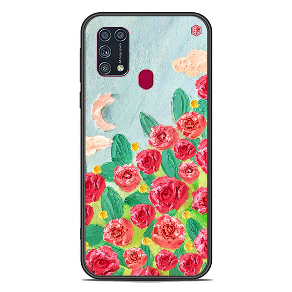 Floral Series Soft Phone Case - Premium Glass Case - Design 10 - Samsung Galaxy M31