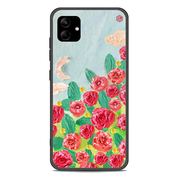 Floral Series Soft Phone Case - Premium Glass Case - Design 10 - Samsung Galaxy M04 4G