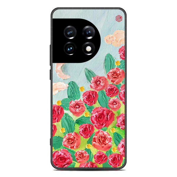 Floral Series Soft Phone Case - Premium Glass Case - Design 10 - OnePlus Ace 2 Pro