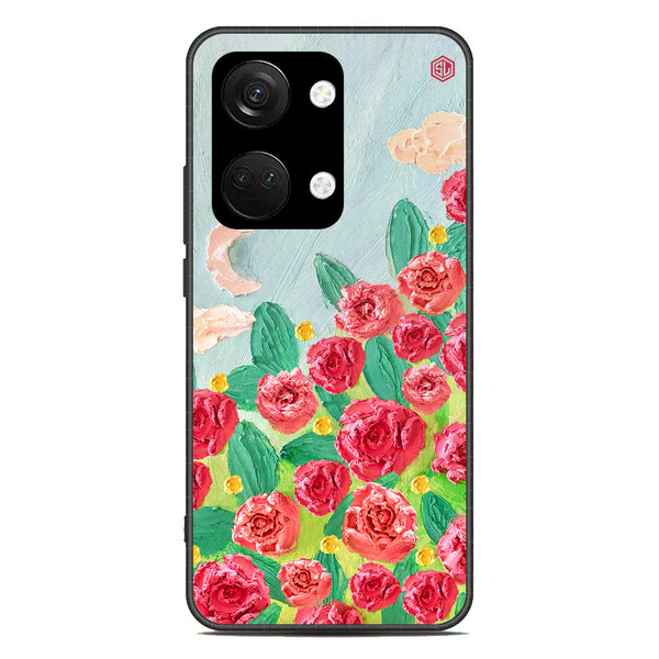 Floral Series Soft Phone Case - Premium Glass Case - Design 10 - OnePlus Ace 2V