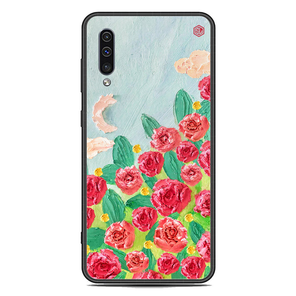 Floral Series Soft Phone Case - Premium Glass Case - Design 10 - Samsung Galaxy A30s