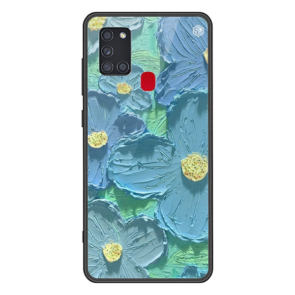 Floral Series Soft Phone Case - Premium Glass Case - Design 1 - Samsung Galaxy A21s