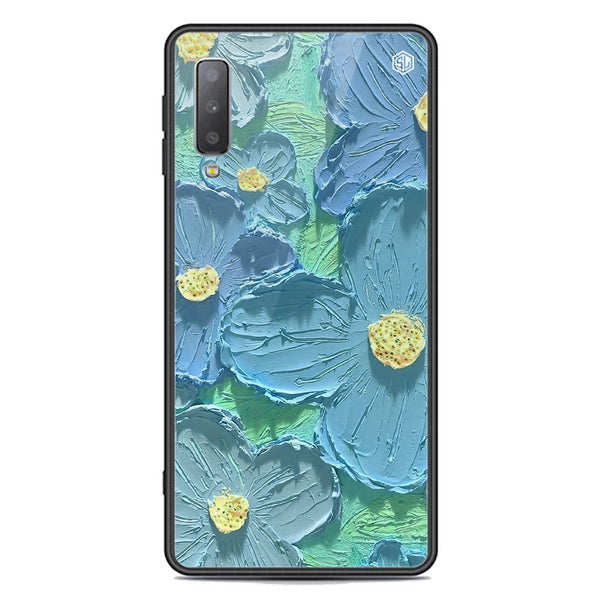 Floral Series Soft Phone Case - Premium Glass Case - Design 1 - Samsung Galaxy A7 2018