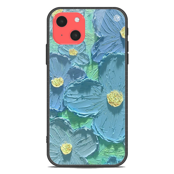 Floral Series Soft Phone Case - Premium Glass Case - Design 1 - iPhone 13 Mini
