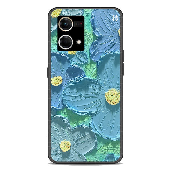 Floral Series Soft Phone Case - Premium Glass Case - Design 1 - Oppo Reno 8 4G