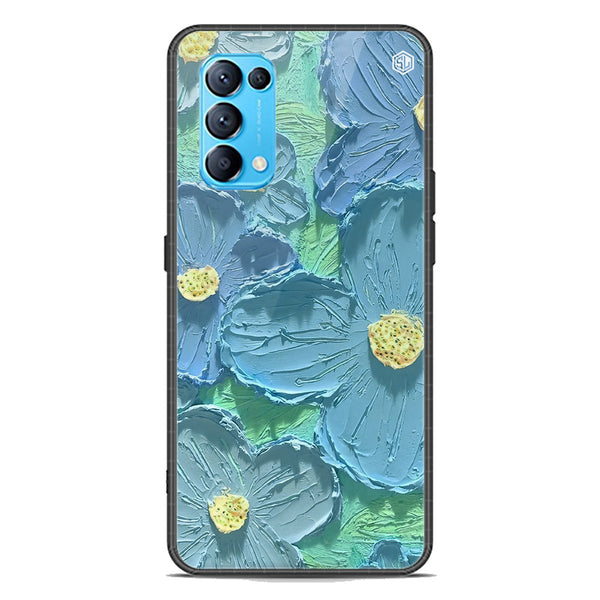 Floral Series Soft Phone Case - Premium Glass Case - Design 1 - Oppo Reno 5 4G