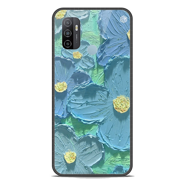 Floral Series Soft Phone Case - Premium Glass Case - Design 1 - Oppo A53s