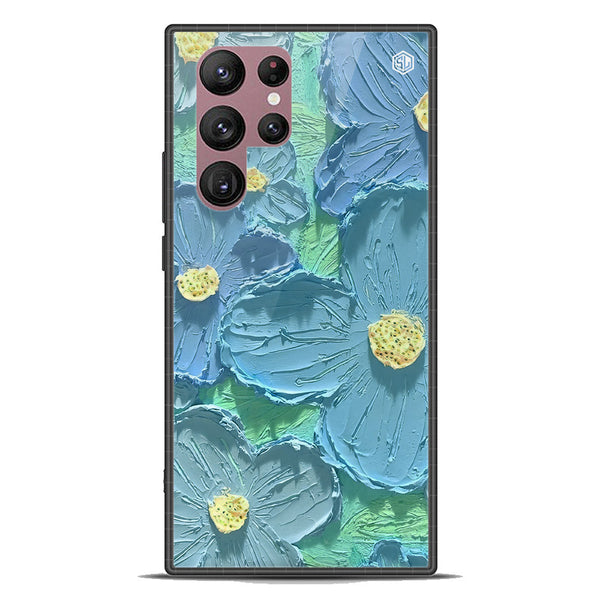Floral Series Soft Phone Case - Premium Glass Case - Design 1 - Samsung Galaxy S22 Ultra 5G