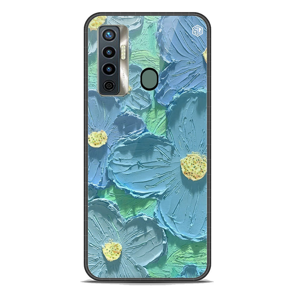 Floral Series Soft Phone Case - Premium Glass Case - Design 1 - Tecno Camon 17