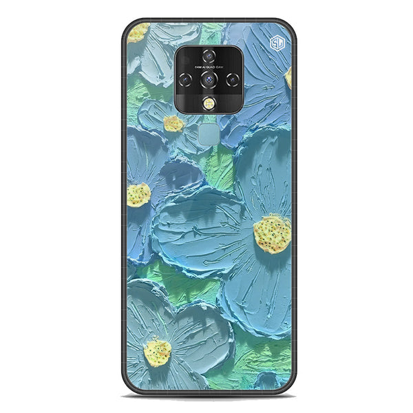 Floral Series Soft Phone Case - Premium Glass Case - Design 1 - Tecno Camon 16