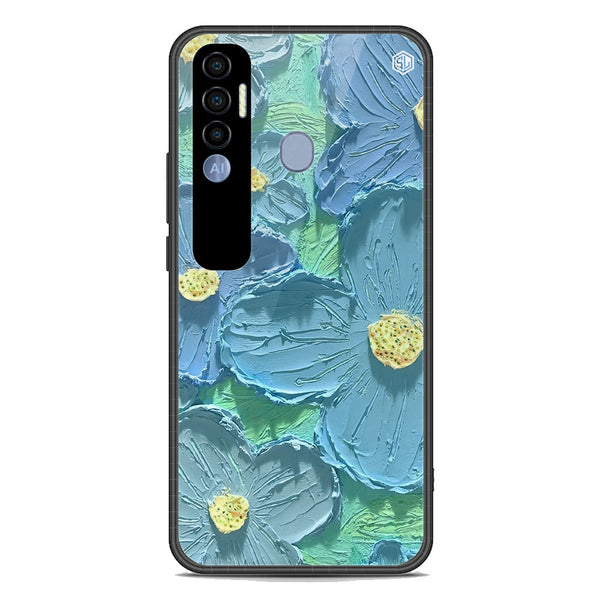 Floral Series Soft Phone Case - Premium Glass Case - Design 1 - Tecno Spark 7 Pro