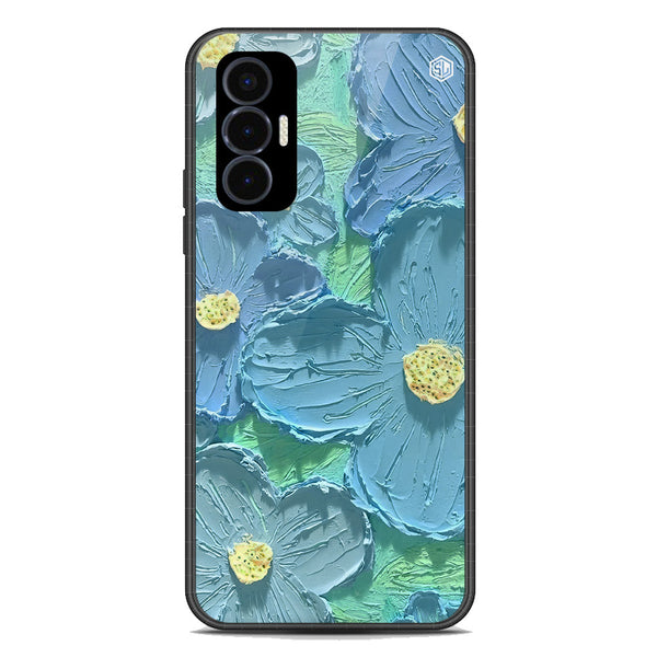 Floral Series Soft Phone Case - Premium Glass Case - Design 1 - Tecno Pova 3