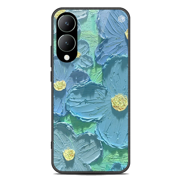 Floral Series Soft Phone Case - Premium Glass Case - Design 1 - Vivo Y17s