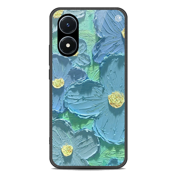 Floral Series Soft Phone Case - Premium Glass Case - Design 1 - Vivo Y02s