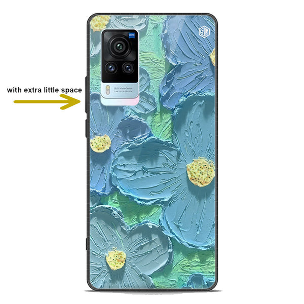 Floral Series Soft Phone Case - Premium Glass Case - Design 1 - Vivo X60