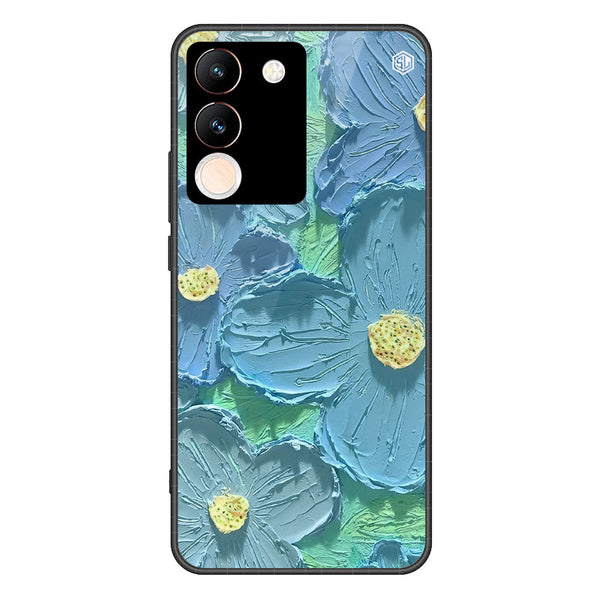 Floral Series Soft Phone Case - Premium Glass Case - Design 1 - Vivo V29e