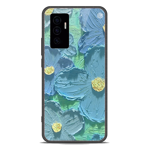 Floral Series Soft Phone Case - Premium Glass Case - Design 1 - Vivo V23e