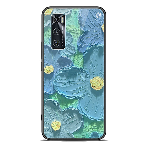 Floral Series Soft Phone Case - Premium Glass Case - Design 1 - Vivo V20 SE