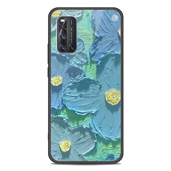 Floral Series Soft Phone Case - Premium Glass Case - Design 1 - Vivo V19