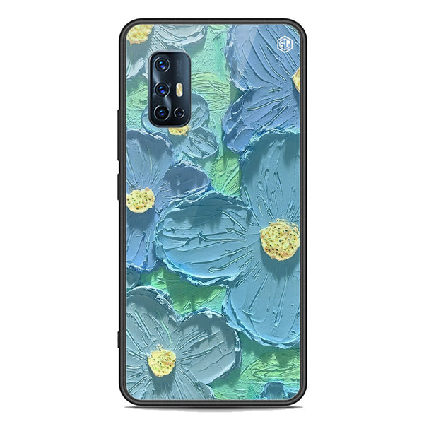 Floral Series Soft Phone Case - Premium Glass Case - Design 1 - Vivo V17