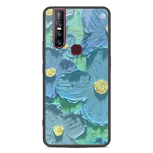 Floral Series Soft Phone Case - Premium Glass Case - Design 1 - Vivo V15