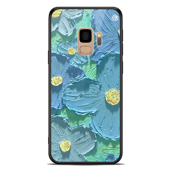 Floral Series Soft Phone Case - Premium Glass Case - Design 1 - Samsung Galaxy S9