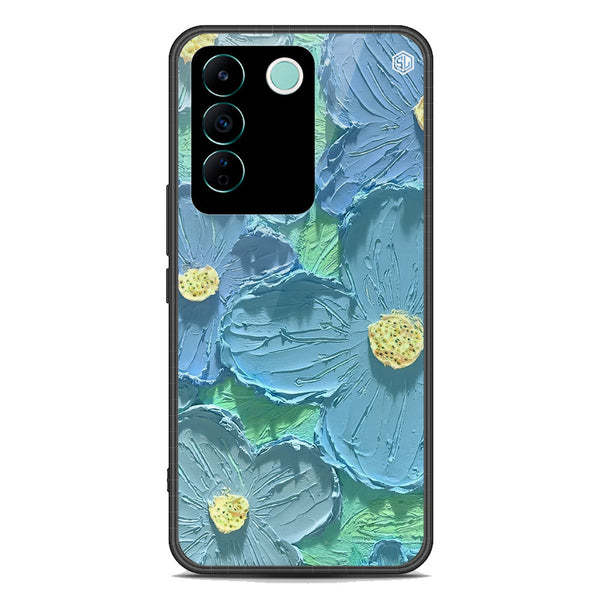 Floral Series Soft Phone Case - Premium Glass Case - Design 1 - Vivo S16e