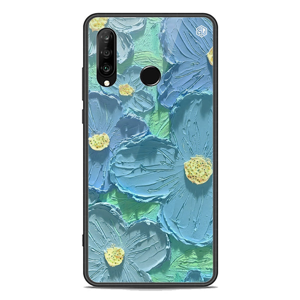 Floral Series Soft Phone Case - Premium Glass Case - Design 1 - Huawei P30 lite