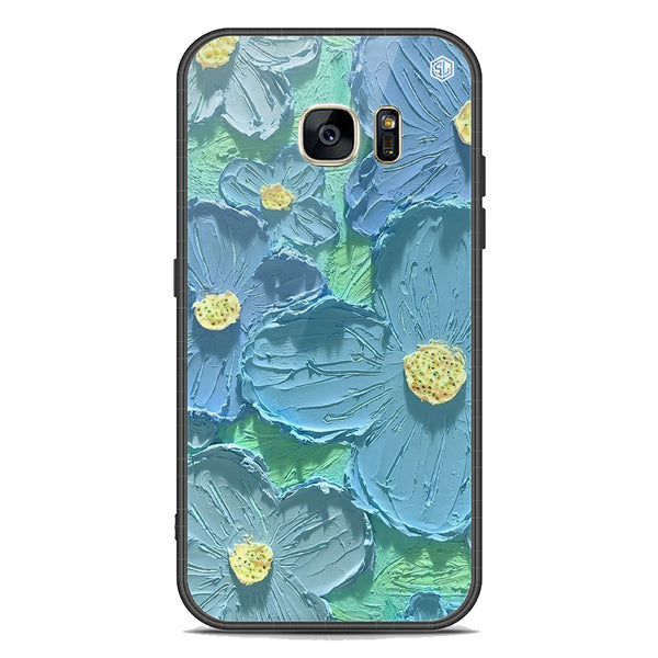 Floral Series Soft Phone Case - Premium Glass Case - Design 1 - Samsung Galaxy S7