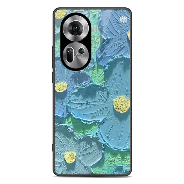 Floral Series Soft Phone Case - Premium Glass Case - Design 1 - Oppo Reno 11