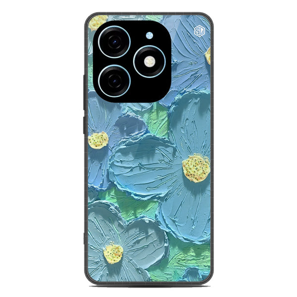 Floral Series Soft Phone Case - Premium Glass Case - Design 1 - Tecno Spark 20C