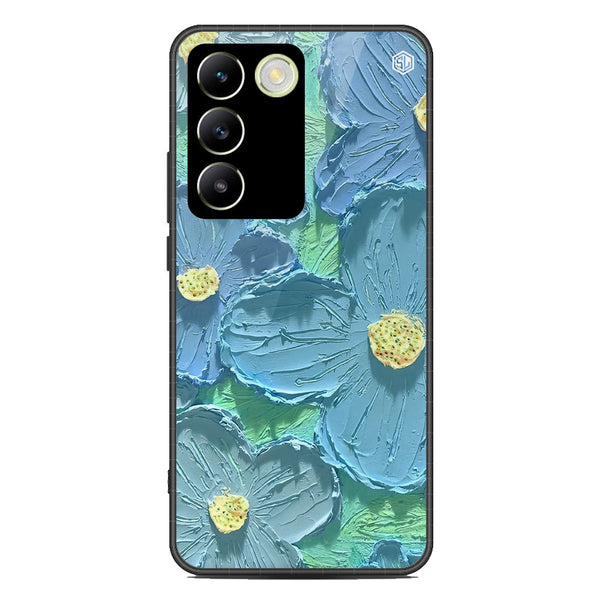 Floral Series Soft Phone Case - Premium Glass Case - Design 1 - Vivo Y100 4G
