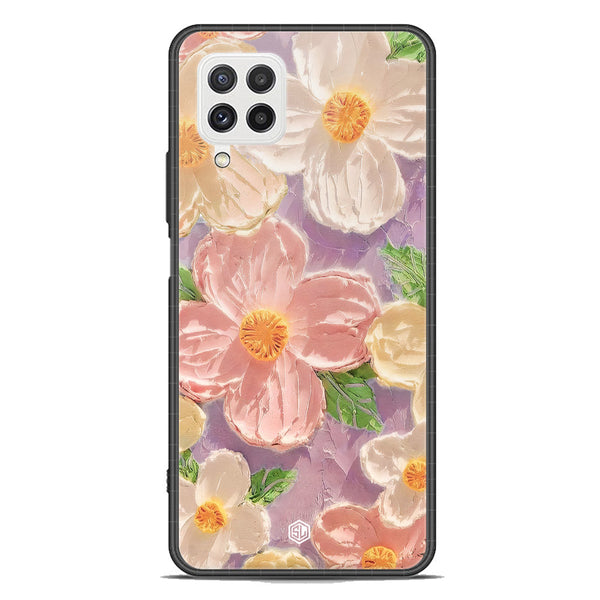 Floral Series Soft Phone Case - Premium Glass Case - Design 11 - Samsung Galaxy A22 4G
