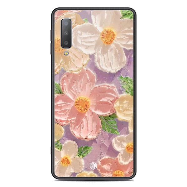 Floral Series Soft Phone Case - Premium Glass Case - Design 11 - Samsung Galaxy A7 2018