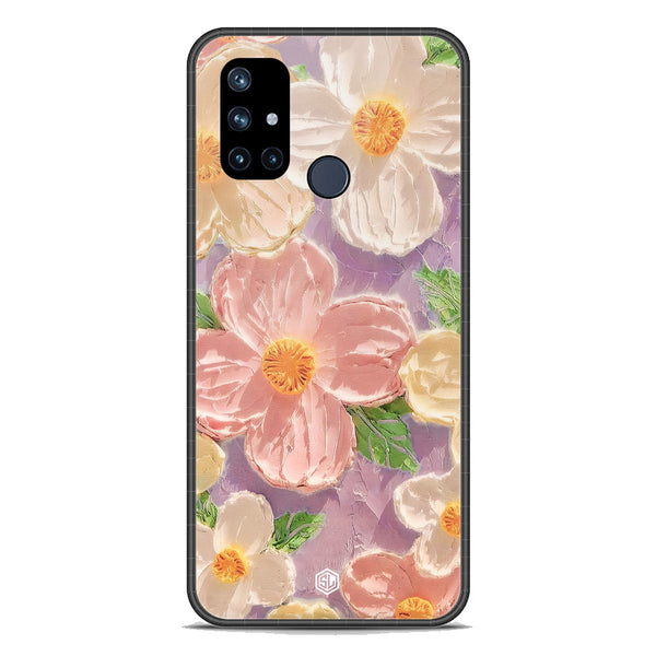Floral Series Soft Phone Case - Premium Glass Case - Design 11 - OnePlus Nord N10 5G