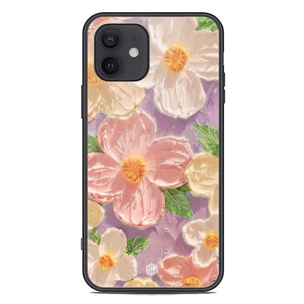 Floral Series Soft Phone Case - Premium Glass Case - Design 11 - iPhone 12
