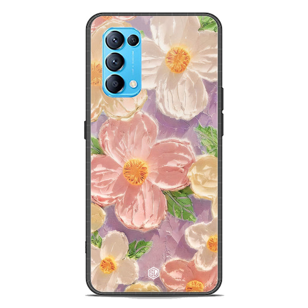 Floral Series Soft Phone Case - Premium Glass Case - Design 11 - Oppo Find X3 Lite