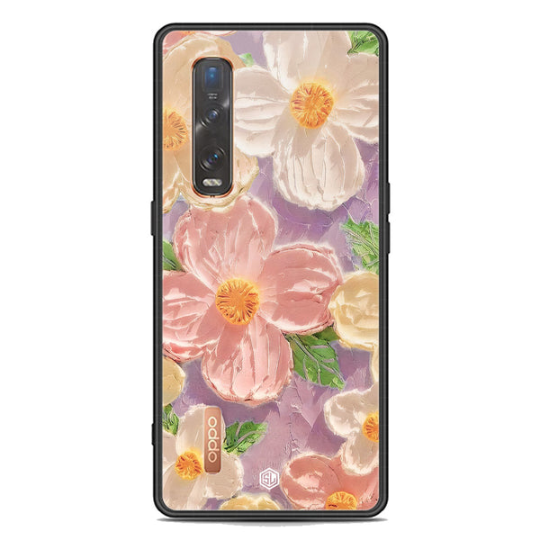 Floral Series Soft Phone Case - Premium Glass Case - Design 11 - Oppo Find X2 Pro