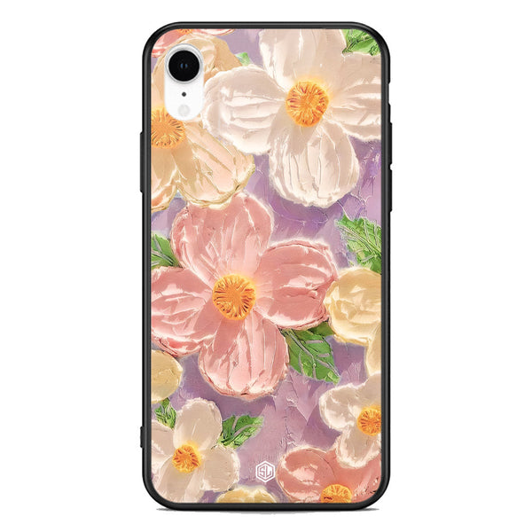 Floral Series Soft Phone Case - Premium Glass Case - Design 11 - iPhone XR