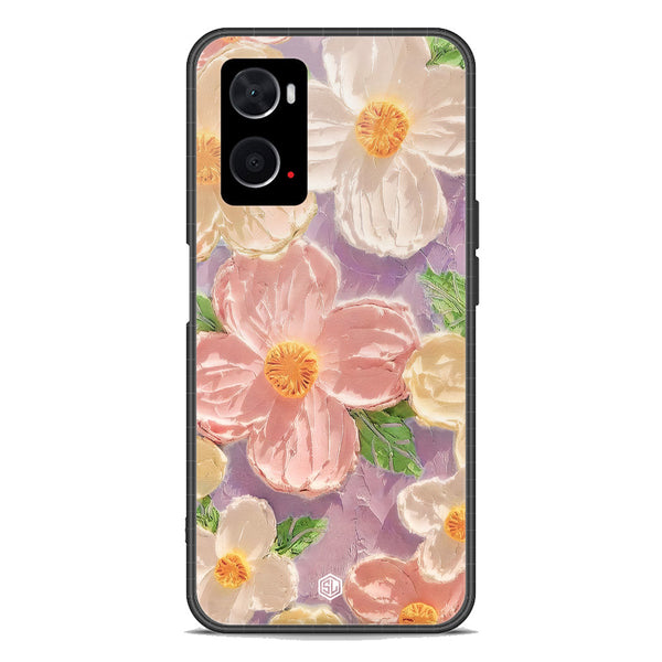 Floral Series Soft Phone Case - Premium Glass Case - Design 11 - Oppo A96 4G